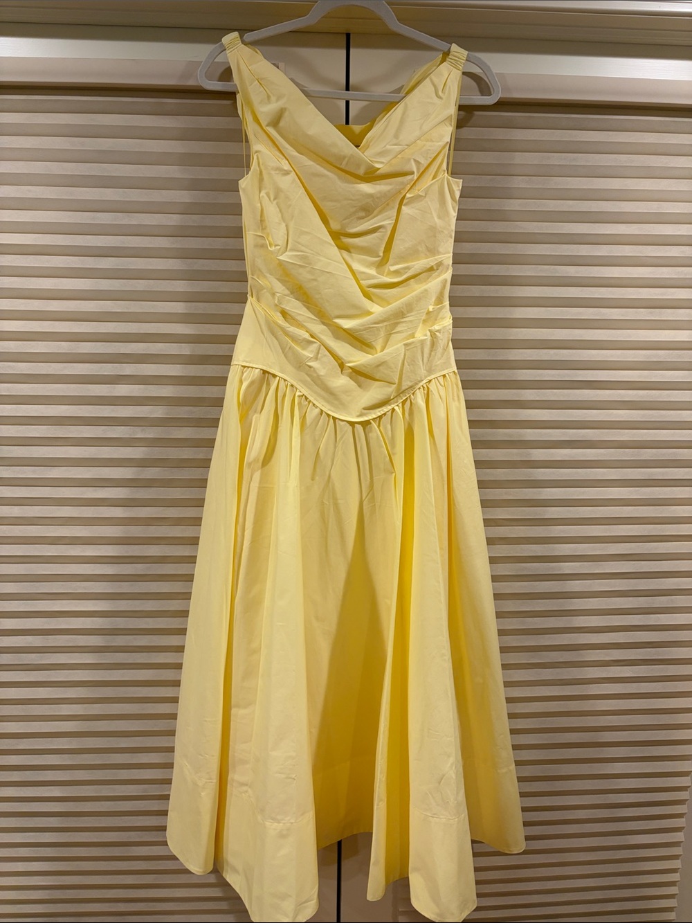 NWOT Simkhai Yellow Sleeveless Draped Women's Dress, Size US 6